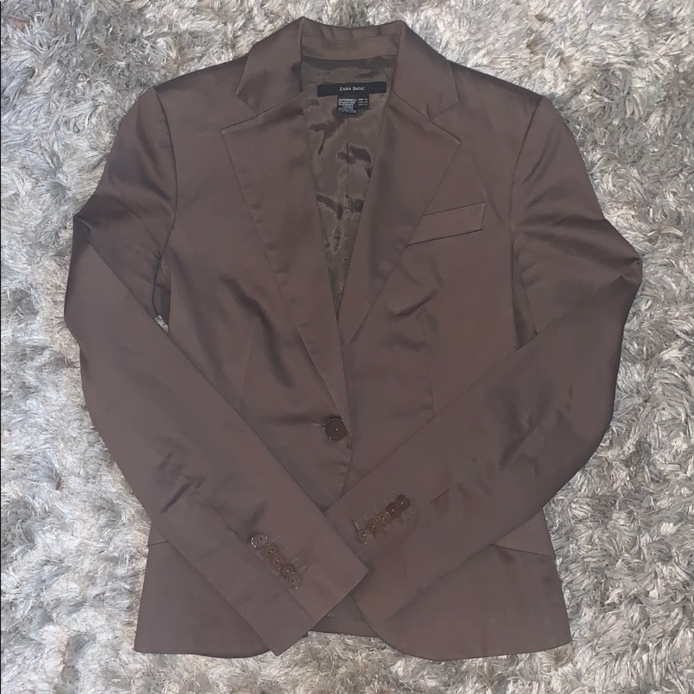 Zara Basic Brown Blazer size XS